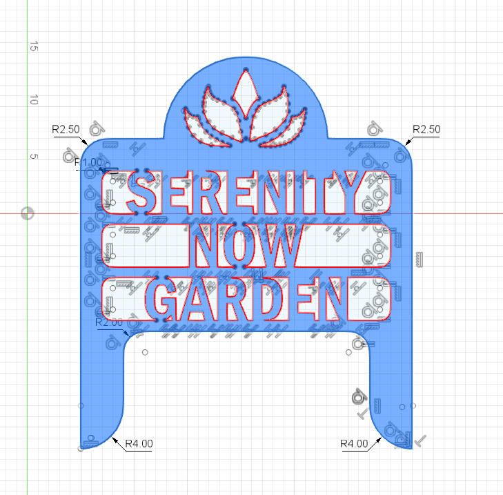 Serenity Now Garden Sign