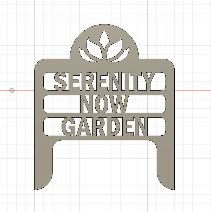 Serenity Now Garden Sign