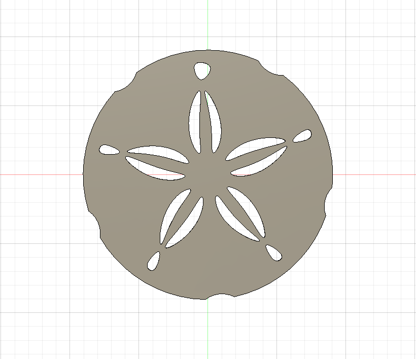 Sand Dollar Ornament (DXF Digital Download File)