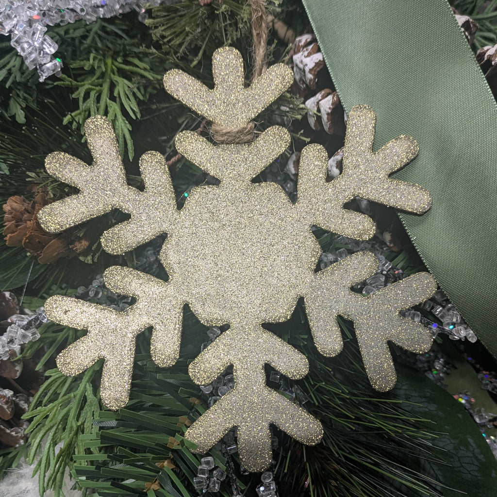 5" Glitter Snowflake - 24 gauge steel sheet metal