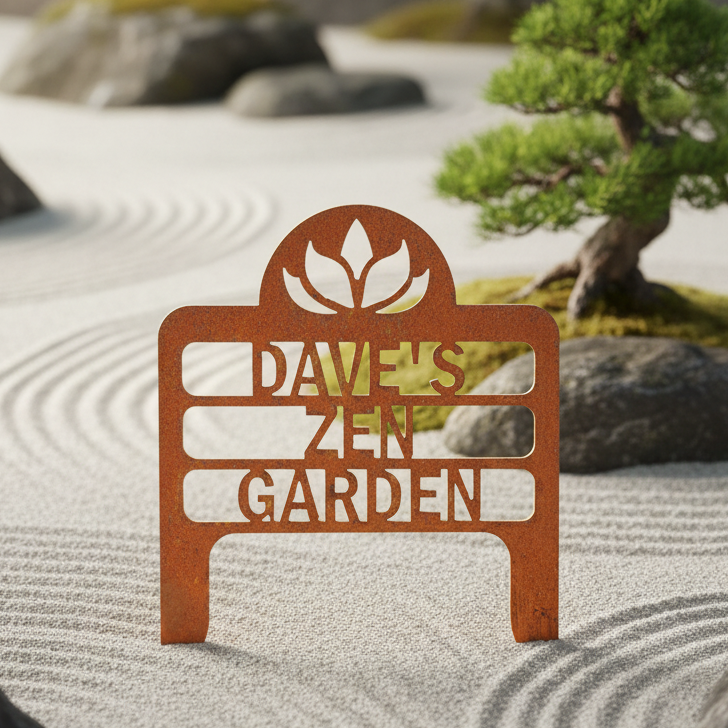 Personalized Zen Garden Sign