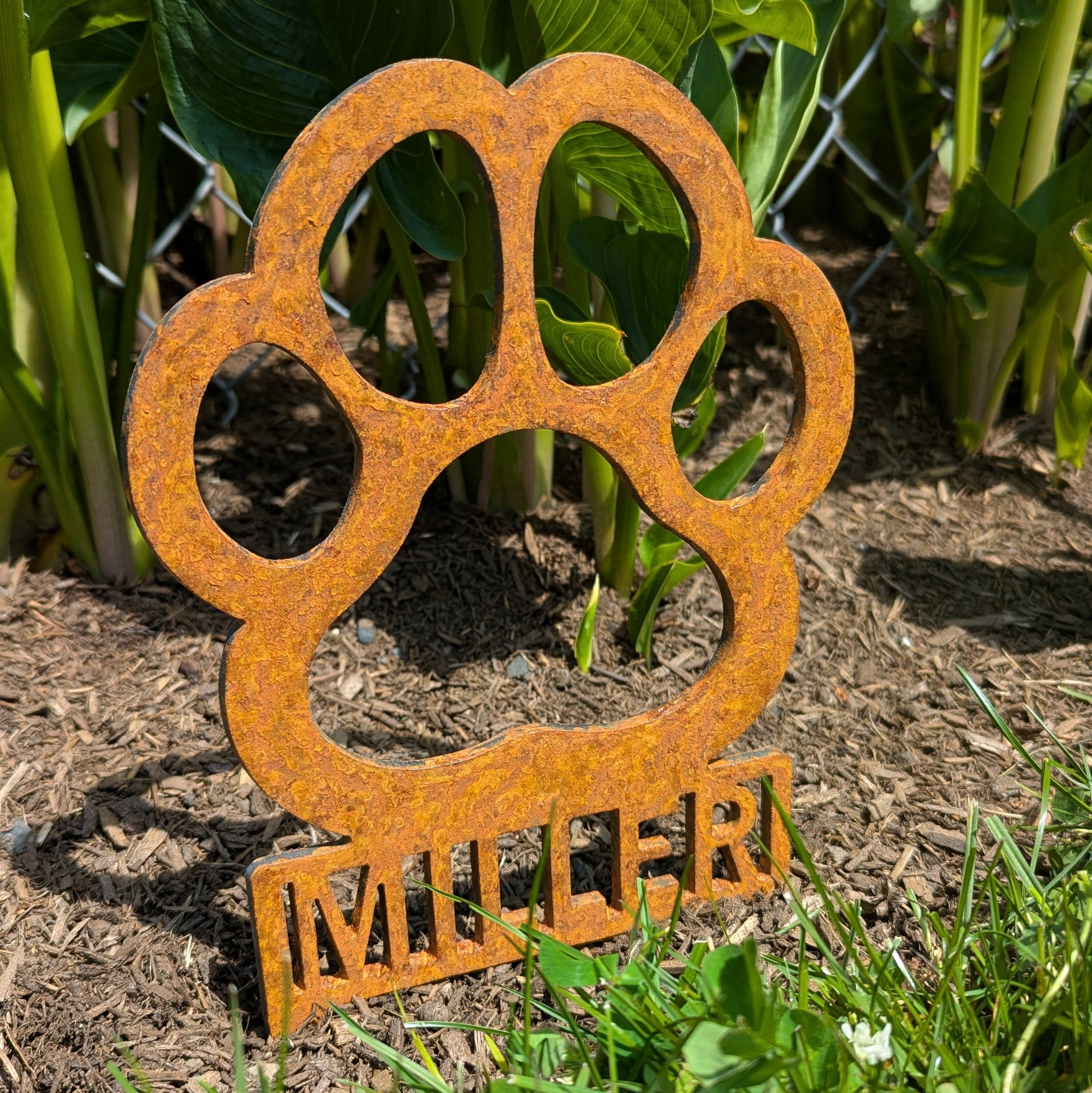 Personalized Pet Paw Garden Sign