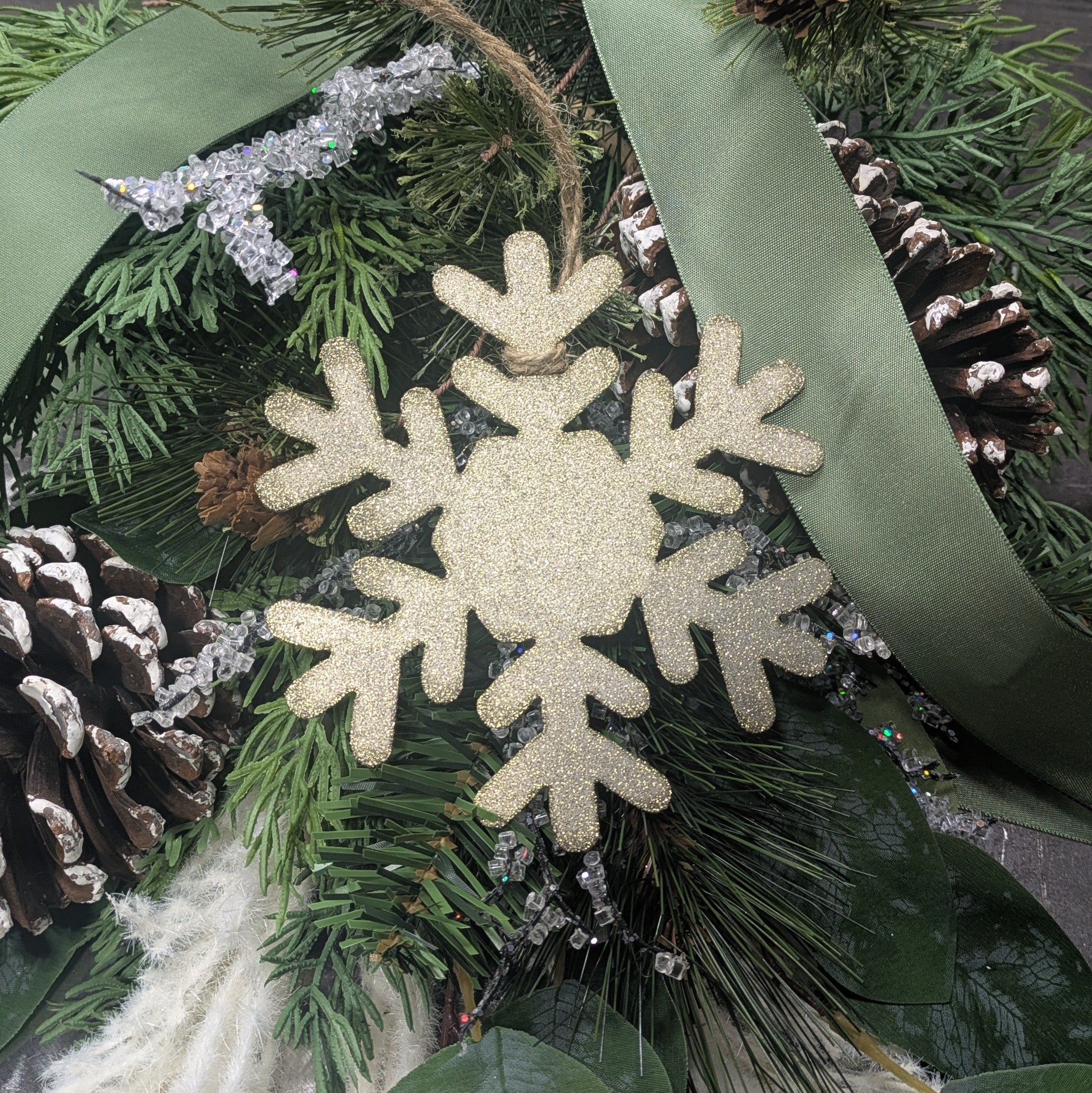 5" Glitter Snowflake - 24 gauge steel sheet metal