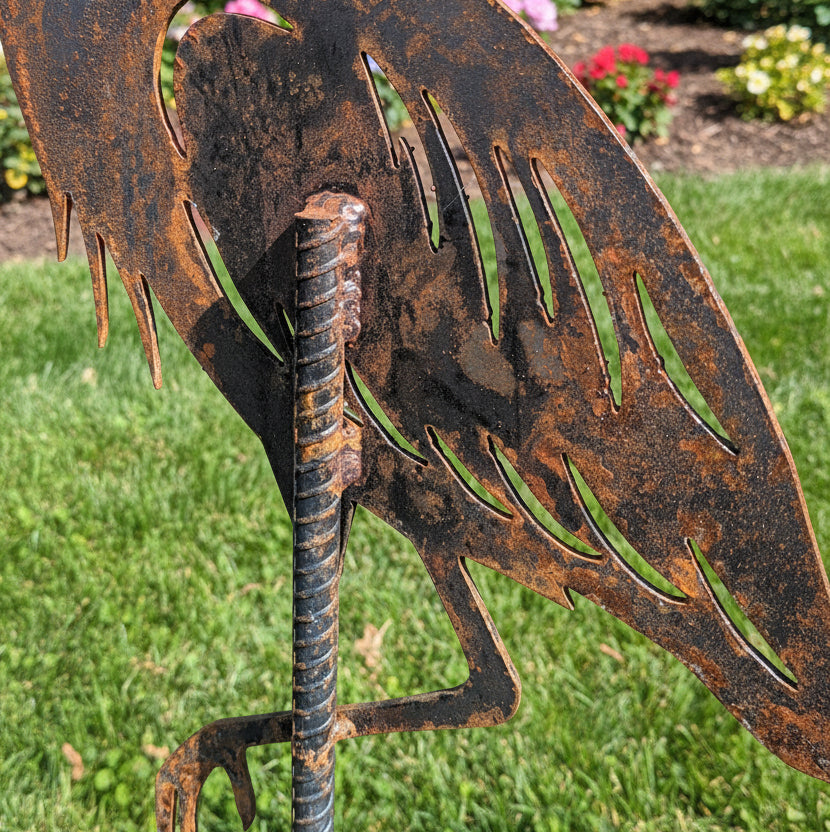 Blue Heron Garden Stake
