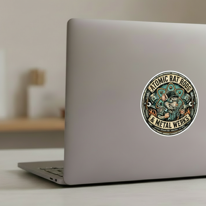 Atomic Graphic Vinyl Sticker