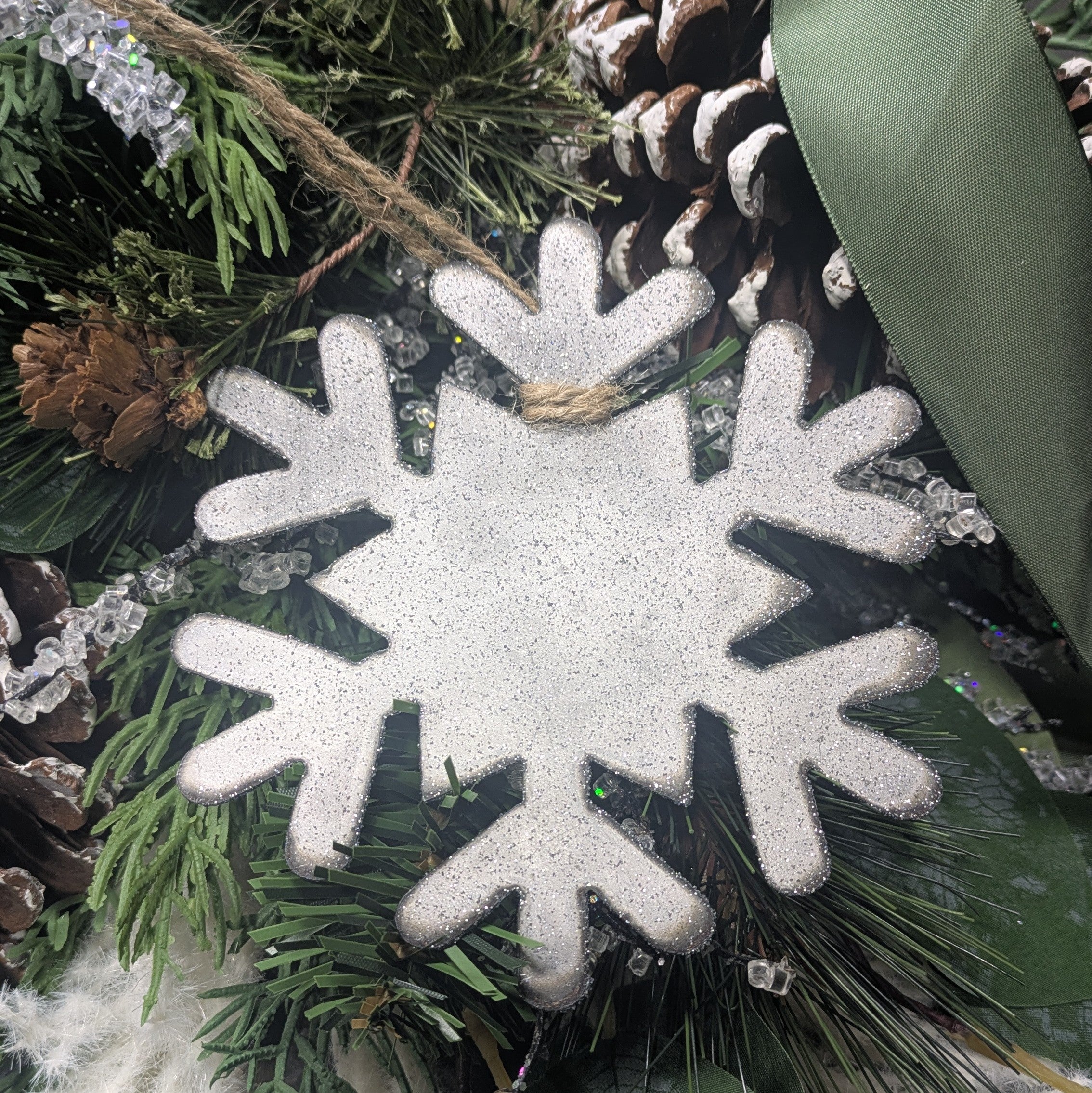 5" Glitter Snowflake - 24 gauge steel sheet metal