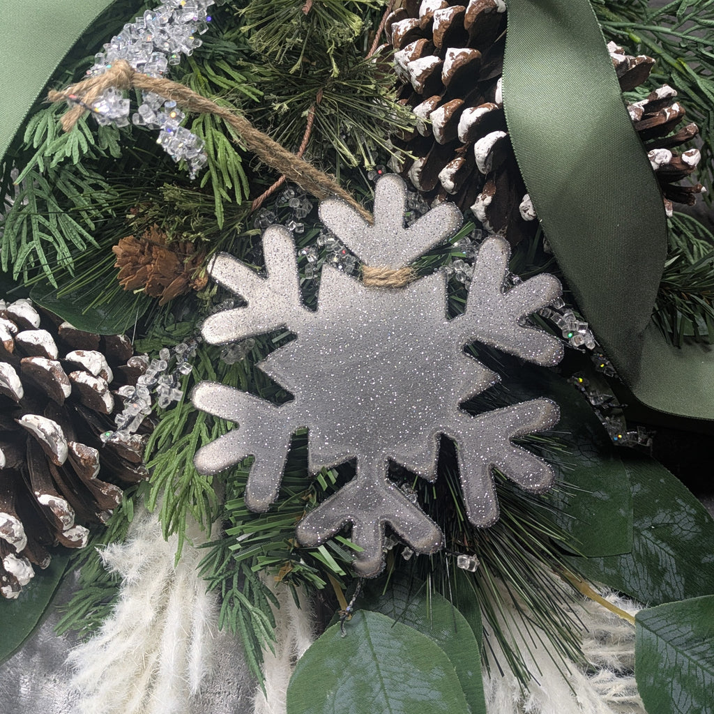 5" Glitter Snowflake - 24 gauge steel sheet metal