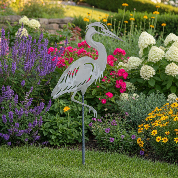 Blue Heron Garden Stake