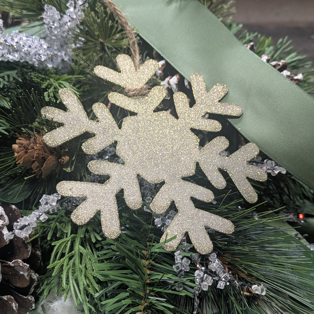 5" Glitter Snowflake - 24 gauge steel sheet metal