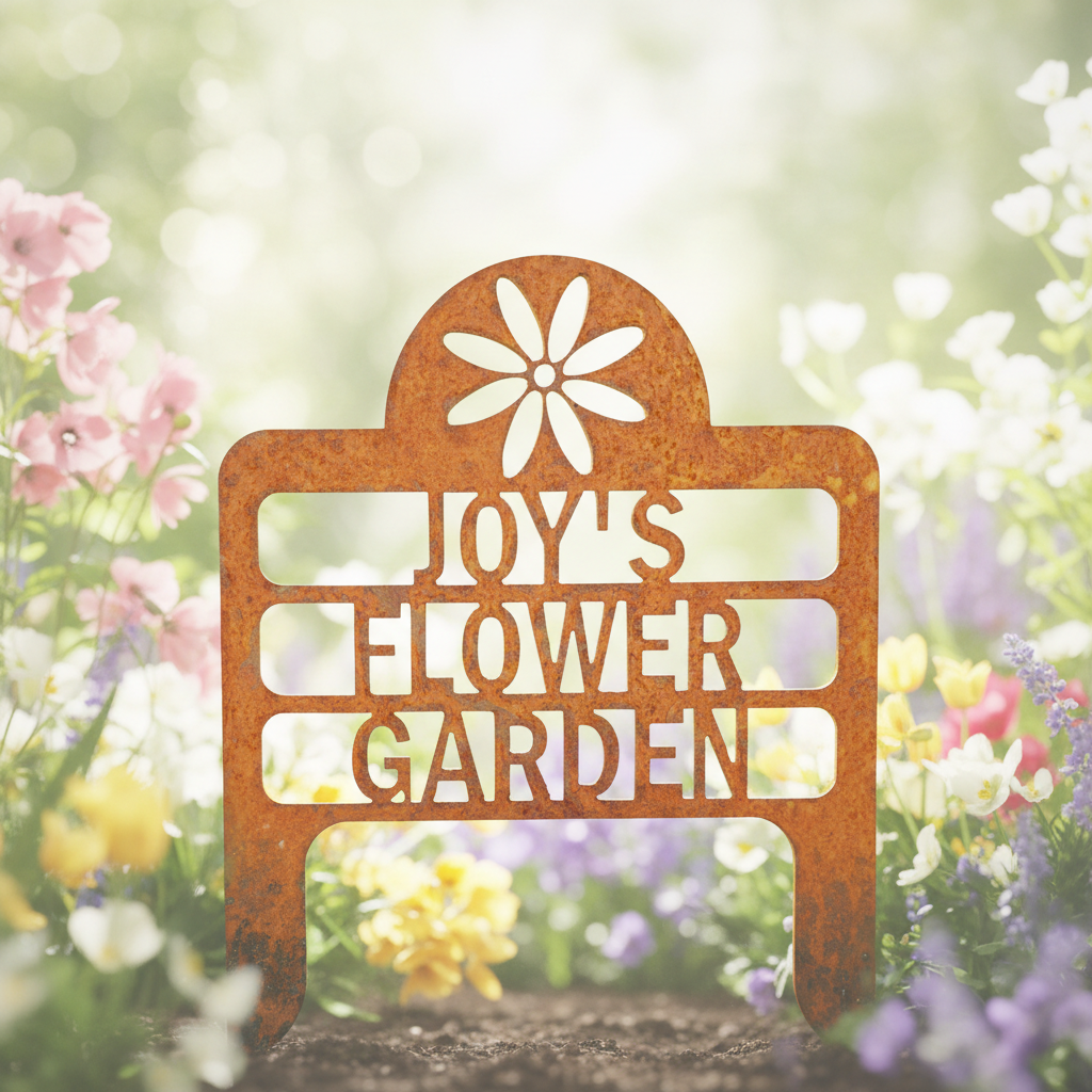Personalized Flower Garden Sign