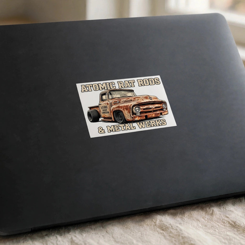 Atomic Shop Truck Vinyl Sticker