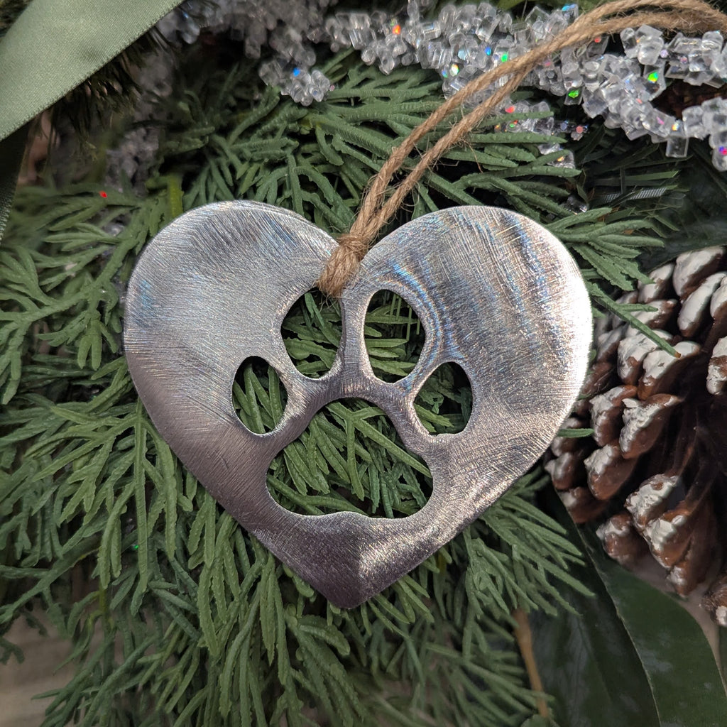 Heart Paw Ornament
