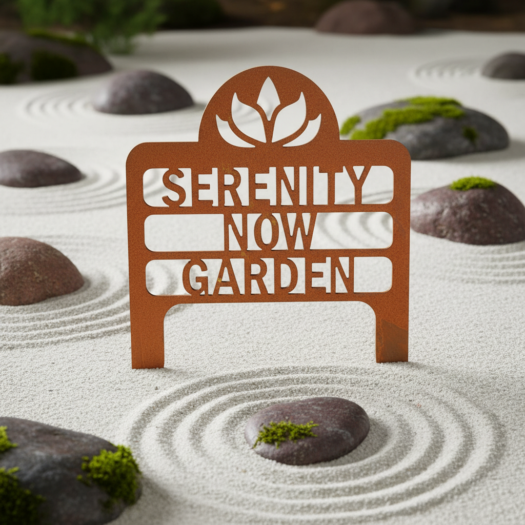 Serenity Now Garden Sign